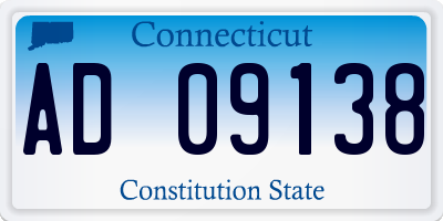 CT license plate AD09138