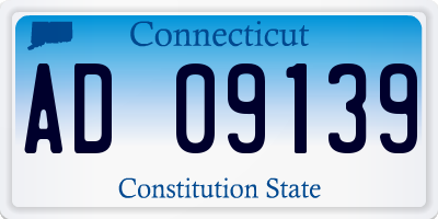 CT license plate AD09139