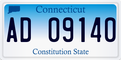 CT license plate AD09140