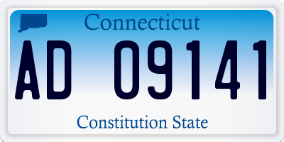 CT license plate AD09141