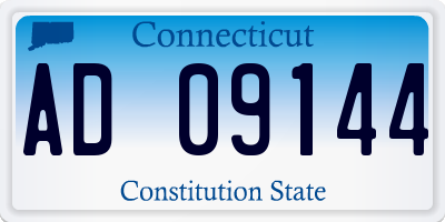 CT license plate AD09144