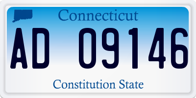 CT license plate AD09146