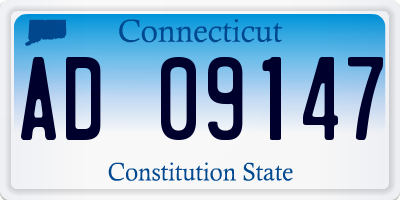 CT license plate AD09147