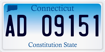 CT license plate AD09151