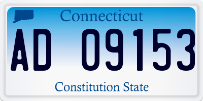 CT license plate AD09153