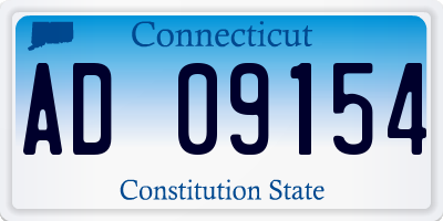 CT license plate AD09154