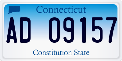 CT license plate AD09157