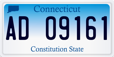 CT license plate AD09161