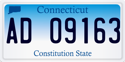 CT license plate AD09163