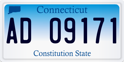 CT license plate AD09171