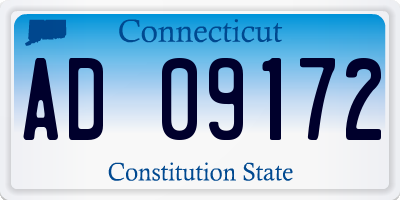 CT license plate AD09172