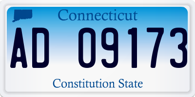 CT license plate AD09173