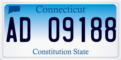 CT license plate AD09188