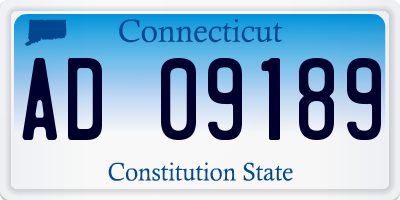 CT license plate AD09189