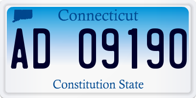 CT license plate AD09190