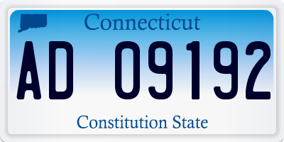 CT license plate AD09192