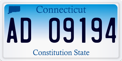 CT license plate AD09194