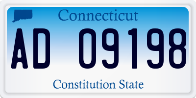 CT license plate AD09198