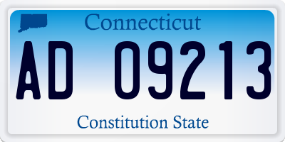 CT license plate AD09213
