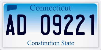 CT license plate AD09221