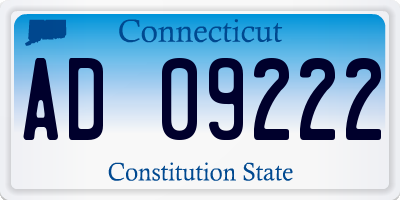 CT license plate AD09222