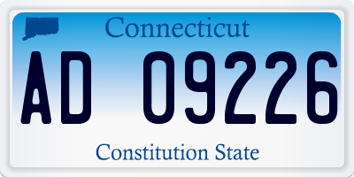 CT license plate AD09226