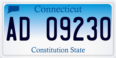 CT license plate AD09230