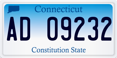 CT license plate AD09232