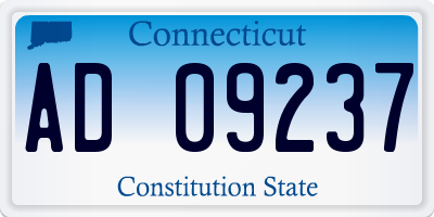 CT license plate AD09237