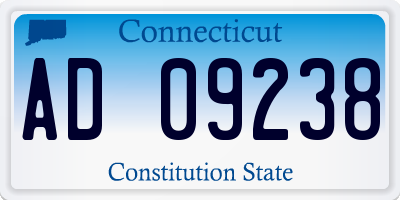 CT license plate AD09238
