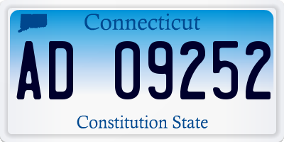 CT license plate AD09252