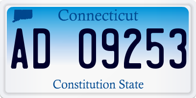 CT license plate AD09253