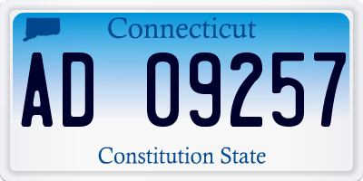CT license plate AD09257