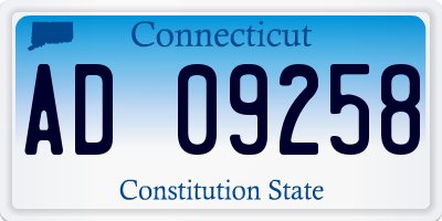 CT license plate AD09258