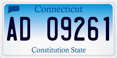 CT license plate AD09261