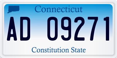 CT license plate AD09271