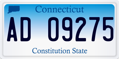CT license plate AD09275