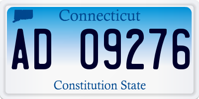CT license plate AD09276