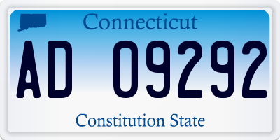 CT license plate AD09292