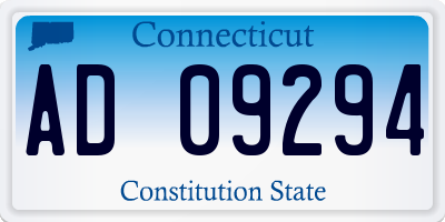 CT license plate AD09294