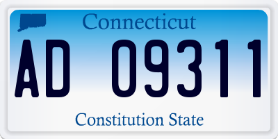 CT license plate AD09311