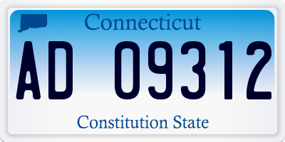 CT license plate AD09312