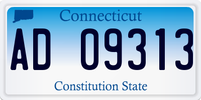 CT license plate AD09313