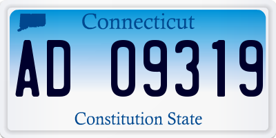 CT license plate AD09319