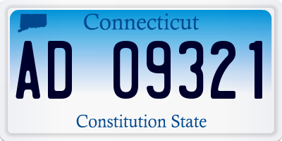 CT license plate AD09321