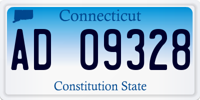 CT license plate AD09328