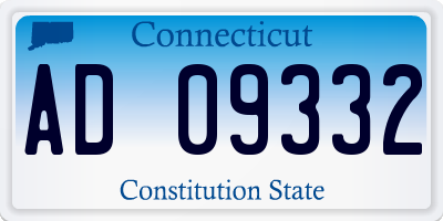 CT license plate AD09332