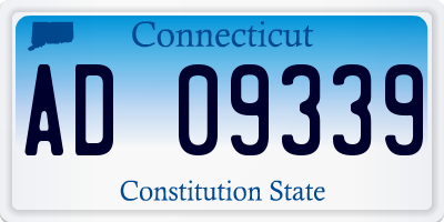 CT license plate AD09339