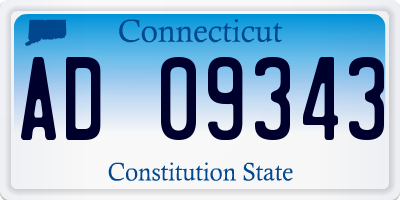 CT license plate AD09343