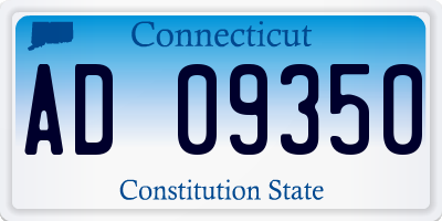 CT license plate AD09350